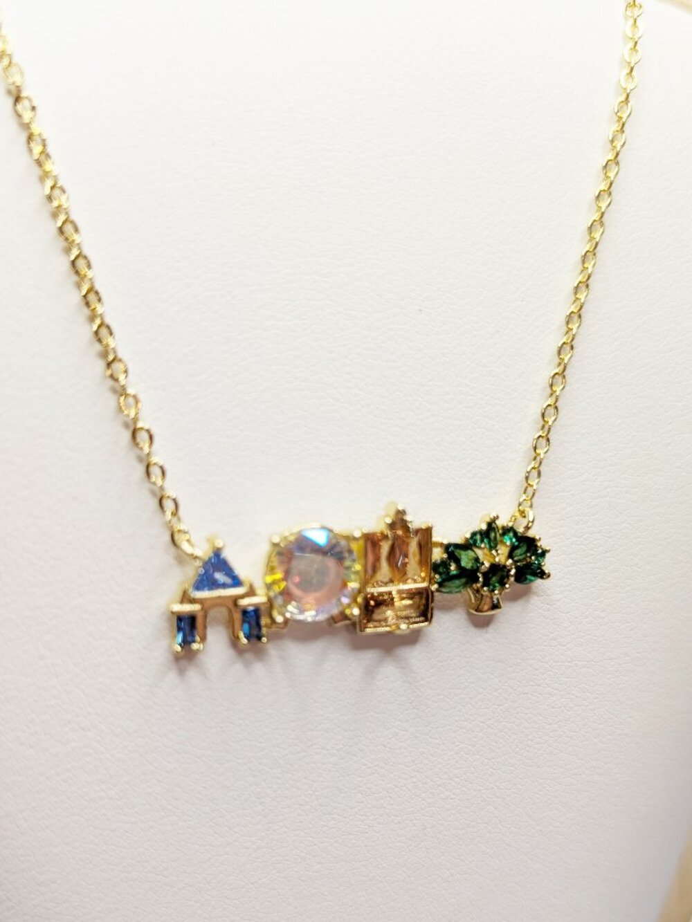 GOLD Disney World Parks Icon Necklace Girls Crew lookalike